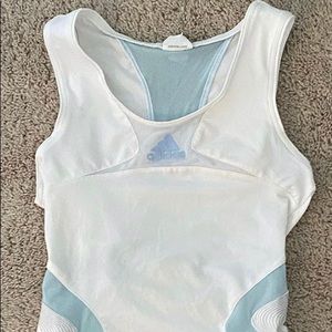 white and blue summer tank top